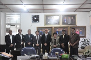 After Closed Examination of PhD Student. From left Prof. Chaidir Makarim