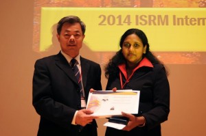 Presentation  of Award to Dr. Perera