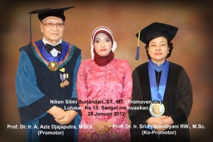 Prof. Azis and Prof. Ani with New PhD Graduate under our Supervision