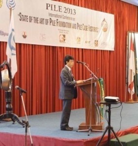 Prof. Mayshur opening Pile 2013 Conference in Idonesia