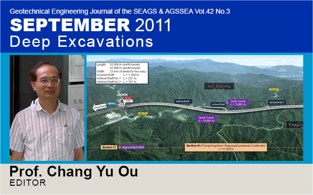 Special Issue on DEEP EXCAVATIONS / Guest Editor: Prof. Chang-Yu Ou