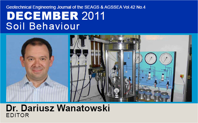 Special Issue on Soil Behaviour / Guest Editor: Dr. Dariusz Wanatowski