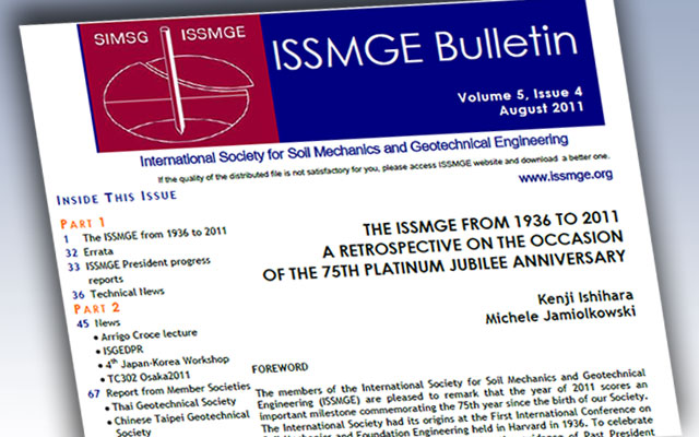 ISSMGE Bulletin - Volume 5 Issue 4 August 2011