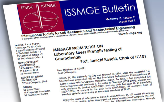 ISSMGE Bulletin - Volume 8 Issue 2 April 2014