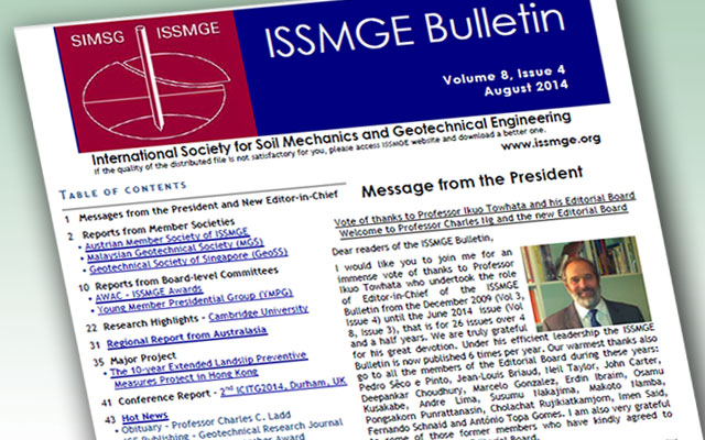 ISSMGE Bulletin - Volume 8 Issue 4 August 2014